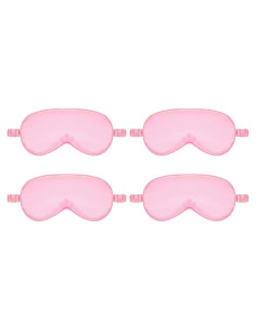 Máscaras de Sueño de Seda Rosa 4 Piezas KFHENSOMR