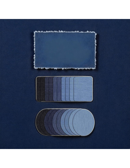 Set de 5 Parches Ovalados Tustao para Planchar Denim Grande
