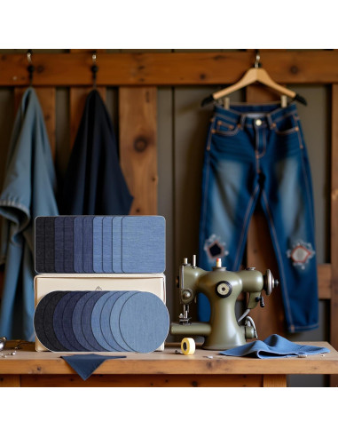 Set de 5 Parches Ovalados Tustao para Planchar Denim Grande