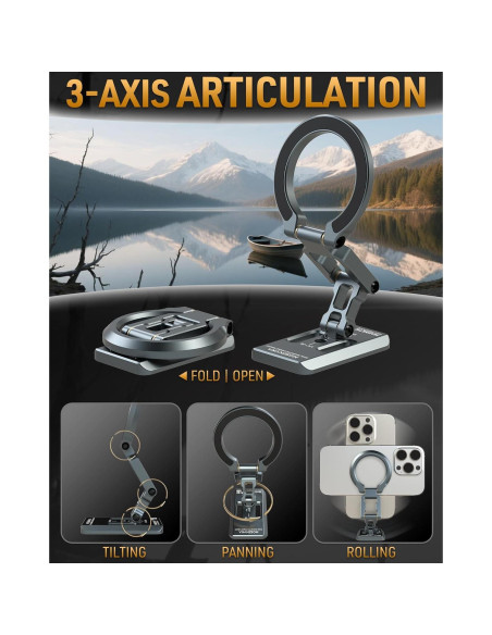 Soporte Magnético Doble MOSENVKA para Teléfono - 360 Ajustable