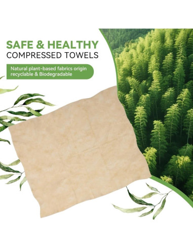 Toallas Comprimidas de Bambú MORGIANA - Paquete de 100 Unidades