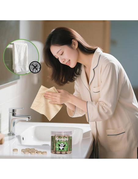 Toallas Comprimidas de Bambú MORGIANA - Paquete de 100 Unidades