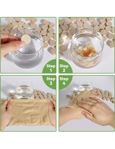 Toallas Comprimidas de Bambú MORGIANA - Paquete de 100 Unidades