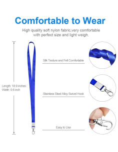 Cintas para Insignias Mcyye 5 PCS Nylon 48 cm con Clip Giratorio 2