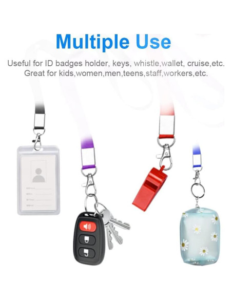 Cintas para Insignias Mcyye 5 PCS Nylon 48 cm con Clip Giratorio