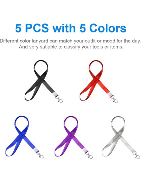 Cintas para Insignias Mcyye 5 PCS Nylon 48 cm con Clip Giratorio