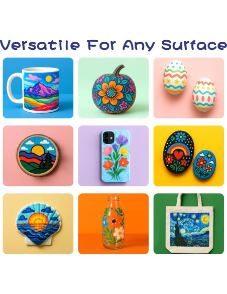 48 Marcadores Acrílicos Astriscribe Punta de Pincel Multicolor