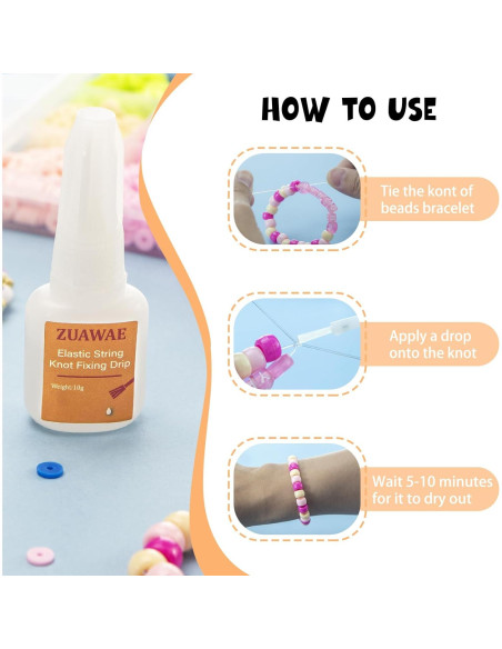 Pegamento para Joyería ZUAWAE 2PC, Adhesivo Claro para Manualidades