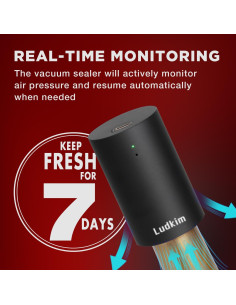 Tapón de Vino Eléctrico Ludkim VS06U Recargable Automático 2