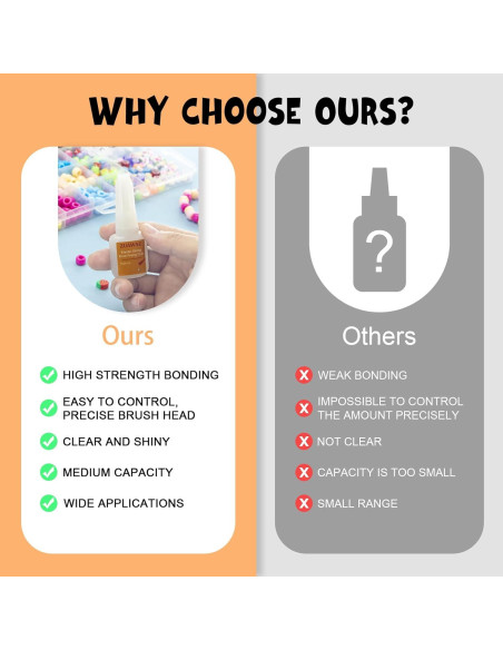 Pegamento para Joyería ZUAWAE 2PC, Adhesivo Claro para Manualidades