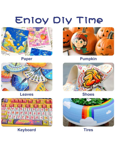 48 Marcadores Acrílicos Astriscribe Punta de Pincel Multicolor