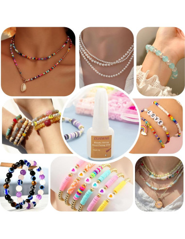 Pegamento para Joyería ZUAWAE 2PC, Adhesivo Claro para Manualidades