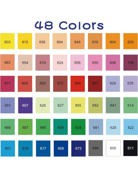 48 Marcadores Acrílicos Astriscribe Punta de Pincel Multicolor