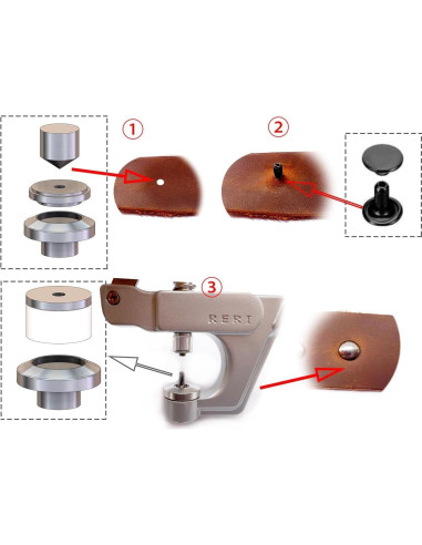 Kit de Remaches RERI 180 Conjuntos 6mm con Alicates - Cobre