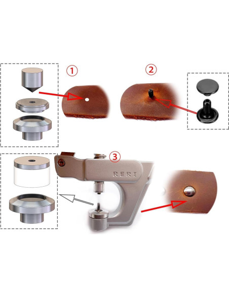 Kit de Remaches RERI 180 Conjuntos 6mm con Alicates - Cobre Kit de Remaches RERI 180 Conjuntos 6mm con Alicates - Cobre