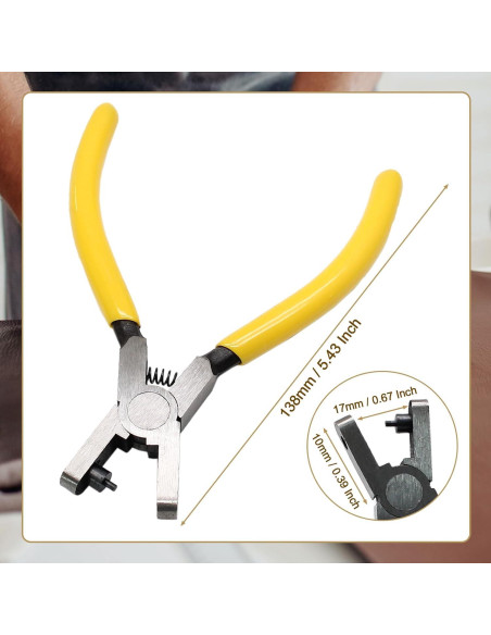 Perforador de Agujeros de Cuero Hitefu 2mm, Herramienta Ergonómica