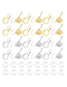 UNICRAFTALE 40 Juegos Pendientes Leverback Acero Inoxidable 12mm