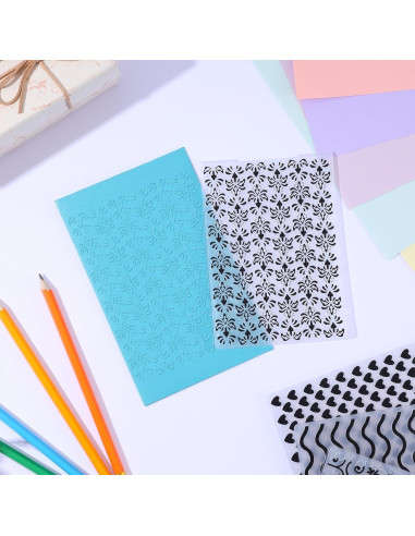 20 Carpetas de Relieve Plástico HekouJiub 15x10.5 cm Vintage