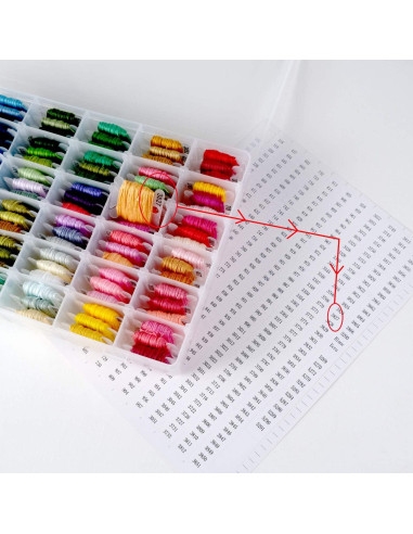 120 Bobinas de Hilo de Plástico con Caja Organizadora Sympabasic