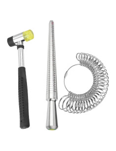 Kit de Medición de Anillos SDSLD con Martillo de Joyería