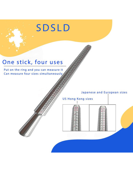 Kit de Medición de Anillos SDSLD con Martillo de Joyería