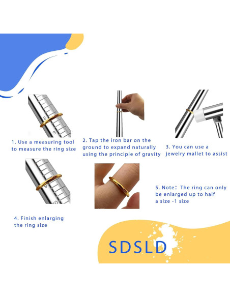 Kit de Medición de Anillos SDSLD con Martillo de Joyería