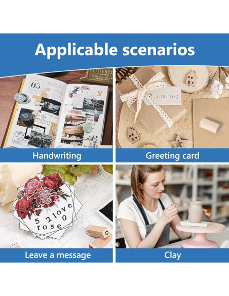 Kit de Sellos de Letras y Almohadillas de Tinta CraftyManor 68PCS