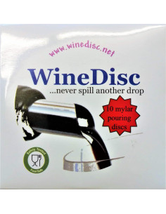 Tapón Vertedor Flexible WineDisc - 10 Unidades - Plateado 2
