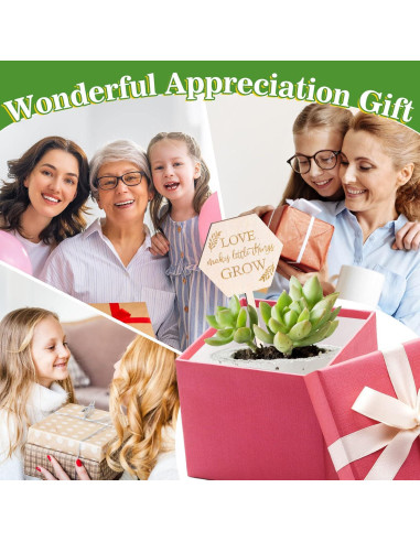 Etiquetas de Jardín AnyDesign 30 Pcs Madera Amor Crece