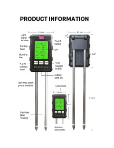 Probador de Suelo Digital 6 en 1 Genérico pH Humedad Luz 2