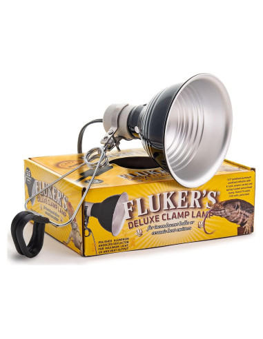 Lámpara Fluker's Repta-Clamp 75W para Reptiles con Interruptor