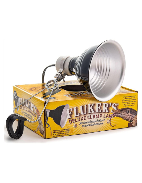 Lámpara Fluker's Repta-Clamp 75W para Reptiles con Interruptor