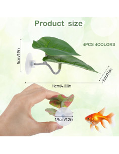 4 Piezas Hamaca de Hoja para Betta Quilax - Decoración Acuario 11x5x5 cm 2