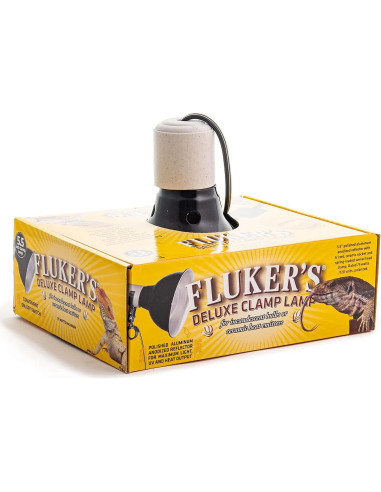 Lámpara Fluker's Repta-Clamp 75W para Reptiles con Interruptor