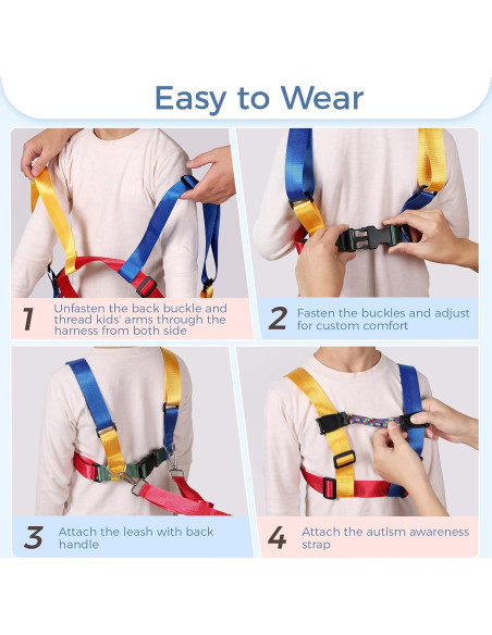 Arnés de Seguridad JXM para Niños Autistas 3-6 años Ajustable
