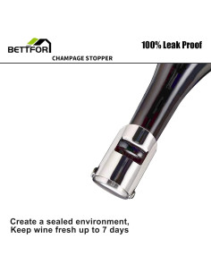 Tapones de Champagne BETTFOR de Acero Inoxidable - 2 Paquete 2