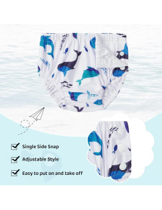 Pañales de Natación Reutilizables Durio para Bebés 0-3 Años 2