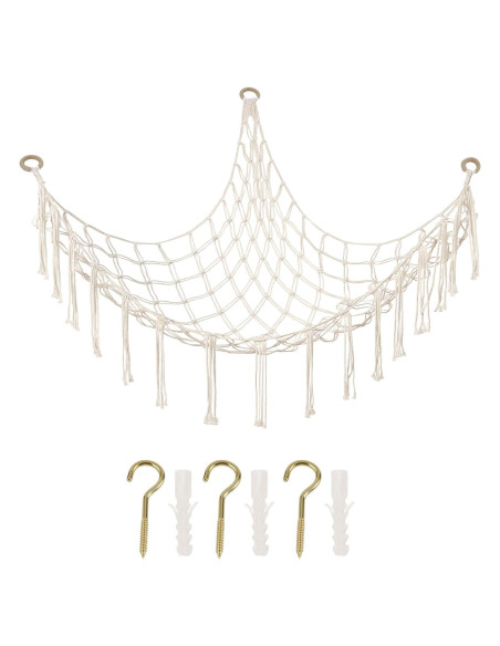 Hamaca de Almacenamiento Grande YONSEN Beige para Peluches Hamaca de Almacenamiento Grande YONSEN Beige para Peluches