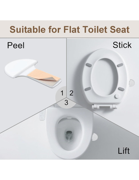 Elevadores de Asiento de Inodoro Autoadhesivos ElevateTech - 6 Pcs