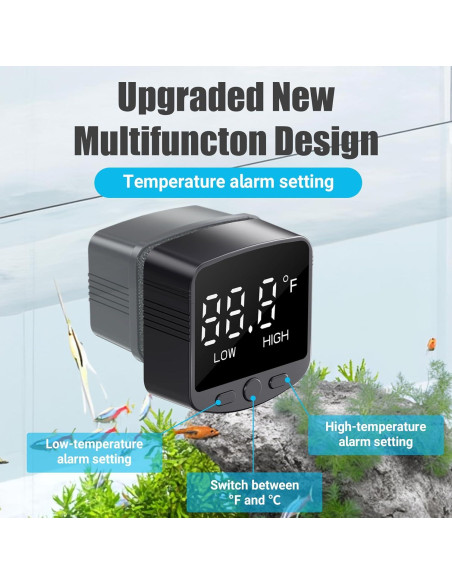 Cepillo Magnético 2 en 1 BAJISA para Acuarios con Termómetro