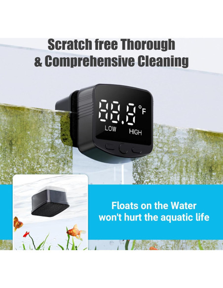 Cepillo Magnético 2 en 1 BAJISA para Acuarios con Termómetro