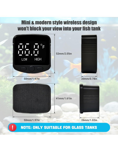 Cepillo Magnético 2 en 1 BAJISA para Acuarios con Termómetro