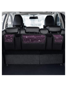 Organizador de Maletero de Auto eing Púrpura Impermeable 5 Bolsillos