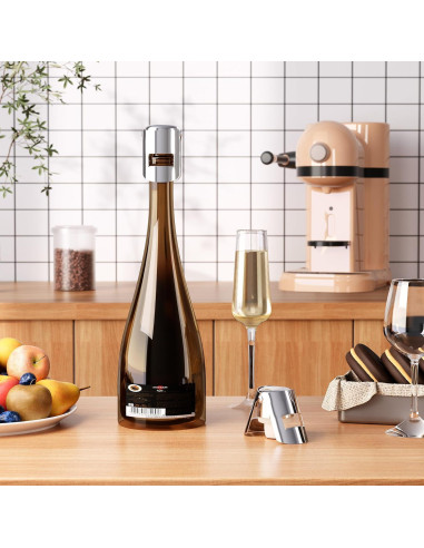 Tapones de Champagne BETTFOR de Acero Inoxidable - 2 Paquete