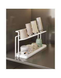 Soporte para Secar Botellas Aiusafacai Blanco 2 Niveles 39.9x11.4 cm 2
