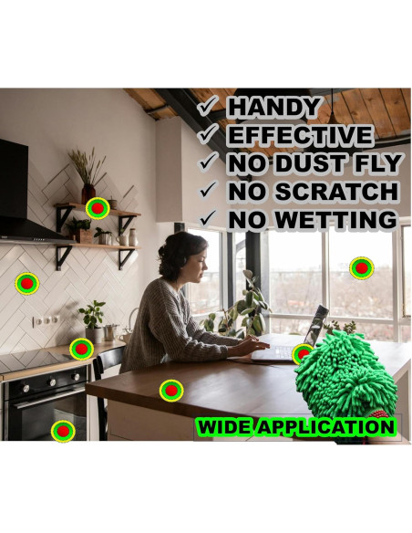 Mitón de Microfibra QUALIALL Verde 26.67x20.32 cm Reutilizable
