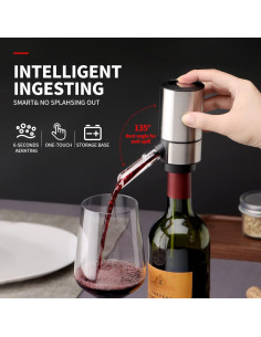 Dispensador de Vino Eléctrico Rocyis con Aerador y Tubo Ajustable 2