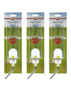 Kaytee Botellas de Agua para Pequeños Animales - 3 Unidades, 240 ml