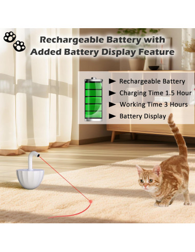 Juguete Interactivo para Gatos FuroClaw Laser 360 Blanco