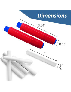 Tiza Blanca para Pizarra The Mega Deals - Paquete de 12 2